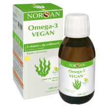 Norsan Omega-3 Vegan olej z alg 100 ml o smaku cytrynowym