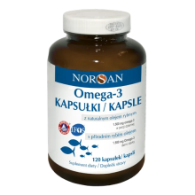 Norsan Omega-3 Kapsułki olej rybny 120 kapsułek