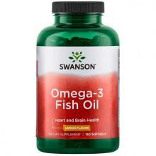 Swanson kwasy Omega-3 150 kapsułek o smaku cytrynowym