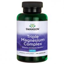 Swanson Triple Magnesium Complex (kompleks magnezu z trzech form) 400 mg 100 kapsułek