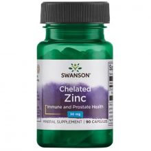 Swanson Albion Chelat Cynku (Chelated Zinc) 30 mg 90 kapsułek