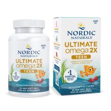 Nordic Naturals Ultimate Omega 2X Teen dla nastolatków 60 kapsułek miękkich o smaku truskawkowym