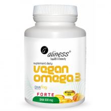 Aliness Vegan Omega 3 Forte DHA 500 mg 60 kapsułek