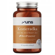 UNS Kozieradka 500 mg Ekstrakt 25:1 + Bioperine 90 vege kapsułek