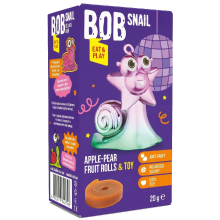 BOB SNAIL Przekąska jabłko gruszka z zabawką 20 g