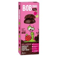 BOB SNAIL Przekąska jabłkowo - malinowa w ciemnej belgijskiej czekoladzie 30 g