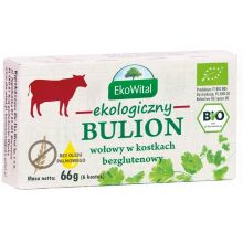 EKOWITAL Bulion wołowy w kostkach bez oleju palmowego bezglutenowy BIO 66 g