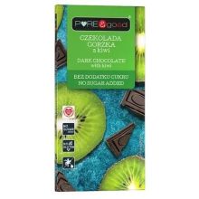 PURE & GOOD Czekolada gorzka z kiwi bez cukru 75g