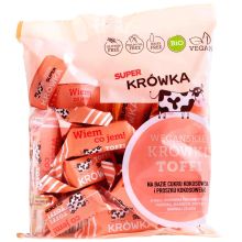 SUPER KRÓWKA Krówki bezmleczne o smaku toffi bezglutenowe BIO 150 g