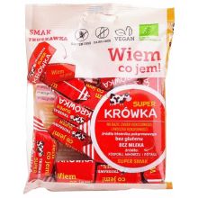 SUPER KRÓWKA Krówki bezmleczne truskawkowe bezglutenowe BIO 150 g