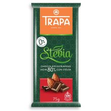 TRAPA Czekolada gorzka 80% ze stewią 75 g