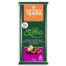 TRAPA Czekolada mleczna crunch ze stewią 75 g