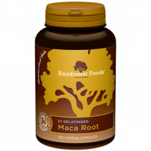 Rainforest Foods EKO Korzeń Maca 500 mg 120 kapsułek