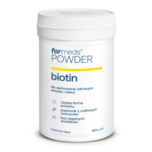 ForMeds Powder BIOTIN Witamina B7 Biotyna 2500 mcg 60 porcji