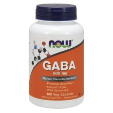 Now Foods GABA (kwas Gamma-aminomasłowy) 500 mg 100 kapsułek wegańskich