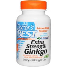 Doctor’s Best Extra Strength Ginkgo (ekstrakt z miłorzębu) 120 mg 120 kapsułek wegańskich