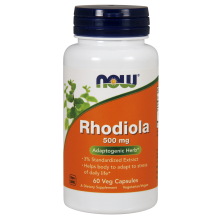 Now Foods Rhodiola Rosea (Różeniec Górski) 500mg 60 kapsułek wegańskich
