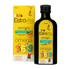 EstroVita Kids Omega 3-6-9 dla dzieci 150 ml o smaku pomarańczowo bananowym