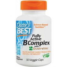 Doctor's Best Fully Active B-Complex with Quatrefolic kompleks witamin z grupy B 30 kapsułek wegańskich