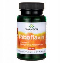Swanson Witamina B-2 (Ryboflawina) 100 mg 100 kapsułek