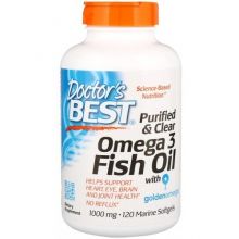 Doctor's Best Purified & Clear Omega 3 Fish Oil 1000mg 120 kapsułek