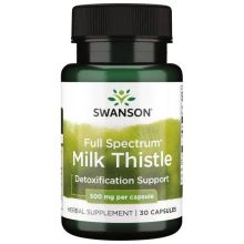 Swanson Full Spectrum Milk Thistle (Ostropest plamisty) 500 mg 30 kapsułek