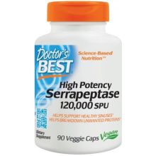 Doctor's Best Serrapeptase (Enzym Serrapeptaza) 120 000 SPU 90 kapsułek wegańskich