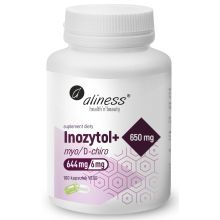 Aliness Inozytol myo/D-chiro 650 mg + B6 100 vege kapsułek