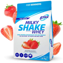 6PAK Milky Shake Whey 700g białko WPC o smaku truskawkowym