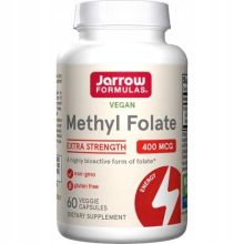 Jarrow Formulas Kwas Foliowy Methyl Folate 400mcg Quatrefolic® 60 kapsułek wegańskich