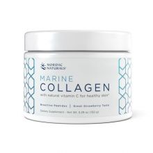 Nordic Naturals Marine Collagen naturalny kolagen z bioaktywnymi peptydami w proszku 150g o smaku truskawkowym