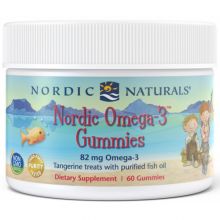 Nordic Naturals Omega 3  82mg smak mandarynkowy 60 żelek