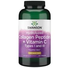 Swanson Hydrolizowany kolagen I i III + C 250 tabletek