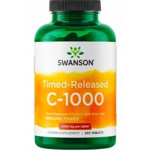 Swanson Witamina C1000 z Dziką Różą przedłużone działanie 250 tabletek