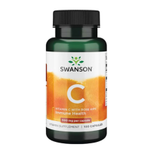 Swanson Witamina C500 + dzika róża 100 kapsułek