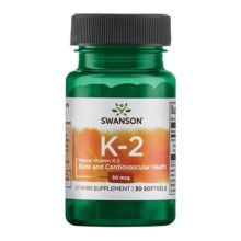 Swanson Witamina K2 naturalna 50 µg 30 kapsułek żelowych