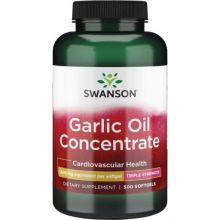 Swanson Garlic Oil (Olej czosnkowy) 1500 mg 500 kapsułek żelowych