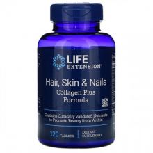 Life Extension Hair, Skin & Nails Collagen Plus Formula 120 tabletek