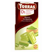 TORRAS Czekolada biała z matchą bez cukru 75gr