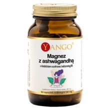 Yango Magnez z ashwagandhą z dodatkiem szafranu i wit. B6 90 kapsułek