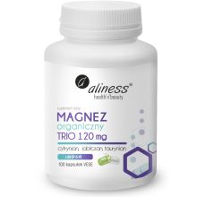 Aliness Magnez organiczny TRIO 120 mg z B6 (P-5-P) 100 vege kapsułek