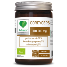 BeOrganic by Aliness Cordyceps BIO ekstrakt 30/7/0,5 500 mg 50 kapsułek