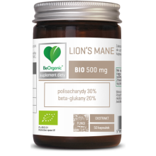 BeOrganic by Aliness Lion’s Mane BIO ekstrakt 30/20 500 mg 50 kapsułek