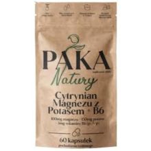 Paka Natury Cytrynian Magnezu z Potasem + Witaminą B6 P-5-P 60 kapsułek