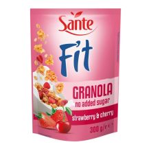 Sante Fit Granola Truskawka Wiśnia Bez Dodatku Cukru 300 g