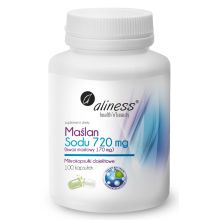 Aliness Maślan Sodu 720 mg kwas masłowy 100 vege kapsułek