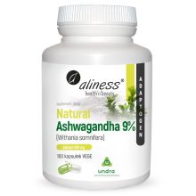 Aliness Natural Ashwaganda 590 mg 9% 100 kapsułek wegańskich