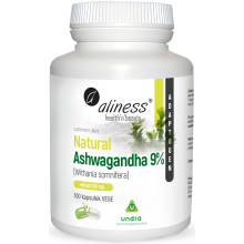 Aliness Natural Ashwaganda 570 mg 9% 100 kapsułek wegańskich