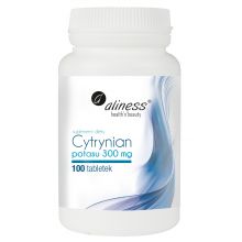 Aliness Cytrynian potasu 300 mg 100 tabletek wegańskich