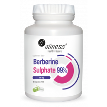 Aliness Berberine Sulphate 99% Berberyna 400 mg 60 kapsułek wegańskich